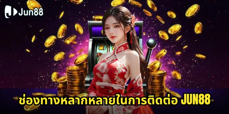 ช่องทางหลากหลายในการติดต่อ Jun88